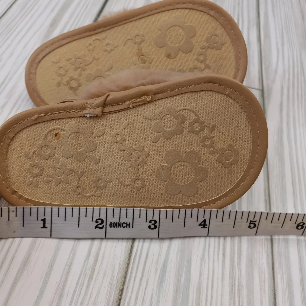 NEW 2 Pairs Faux Fur Embellished Baby Shoes